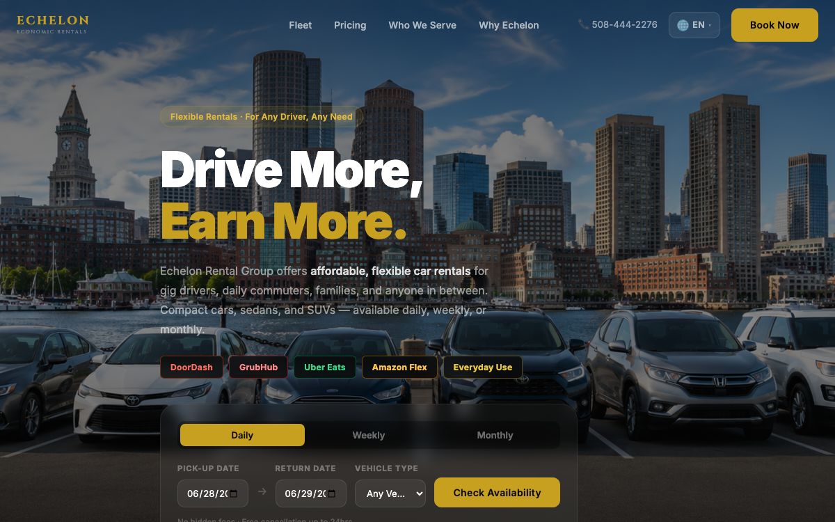 Echelon Rental Group website screenshot